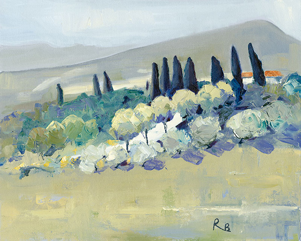 Ruth Bond, Tuscany Glimpse of White Road